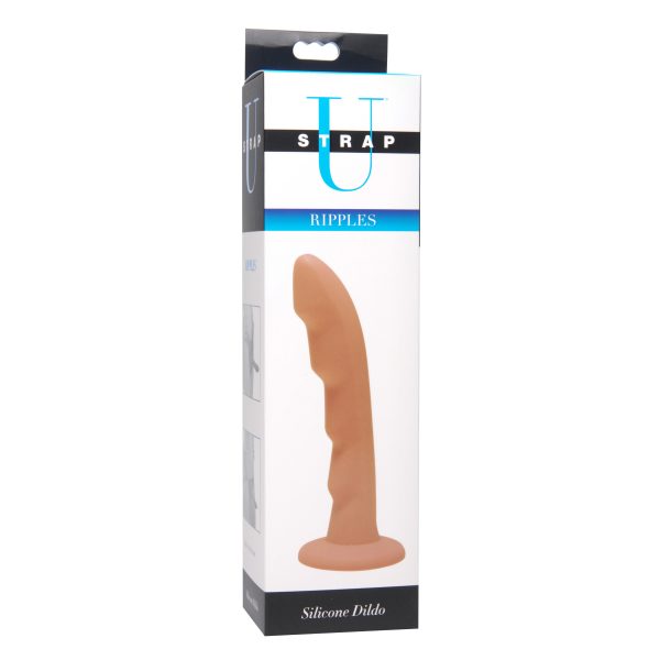 Ripples Silicone Strap On Harness Dildo- Flesh - Image 3