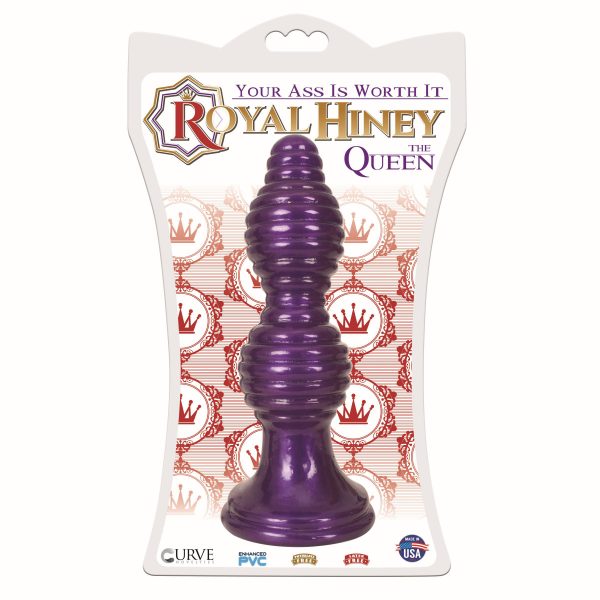 The Queen Ribbed Anal Plug – Purple - Image 3