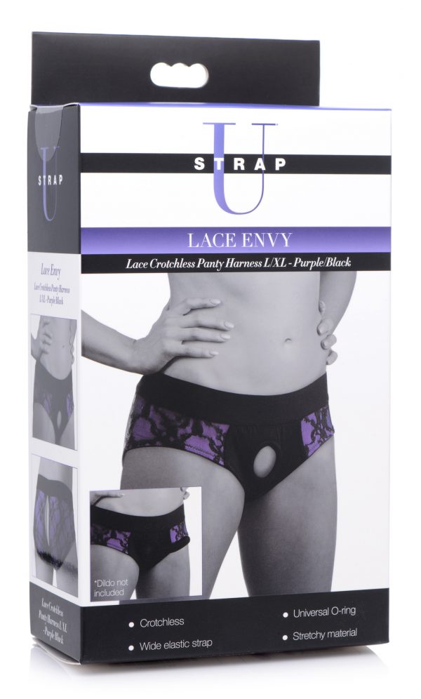 Lace Envy Crotchless Panty Harness - L-XL - Image 6