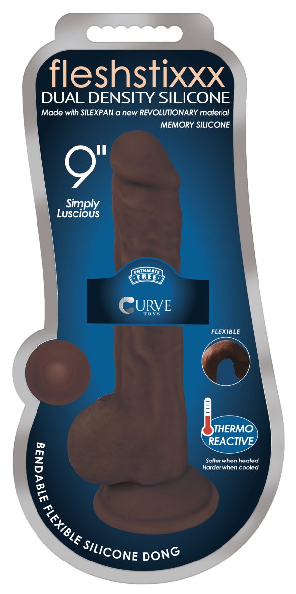 Silexpan Hypoallergenic Silicone Dildo with Balls - 9 Inch - Image 3