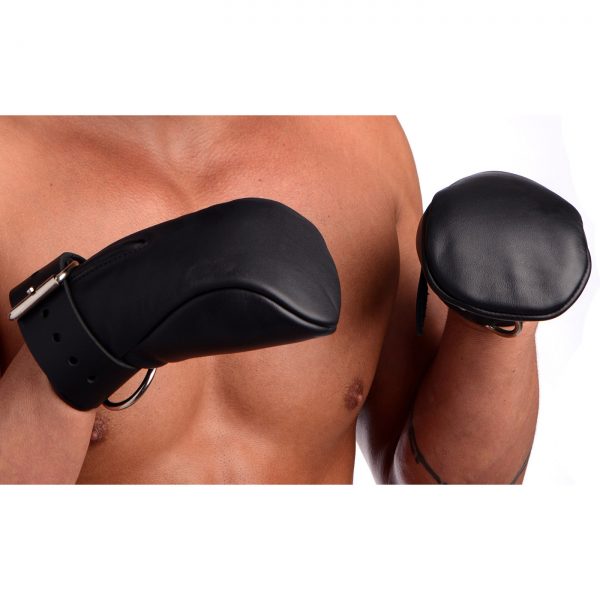 Strict Leather Deluxe Padded Fist Mitts- SM - Image 2